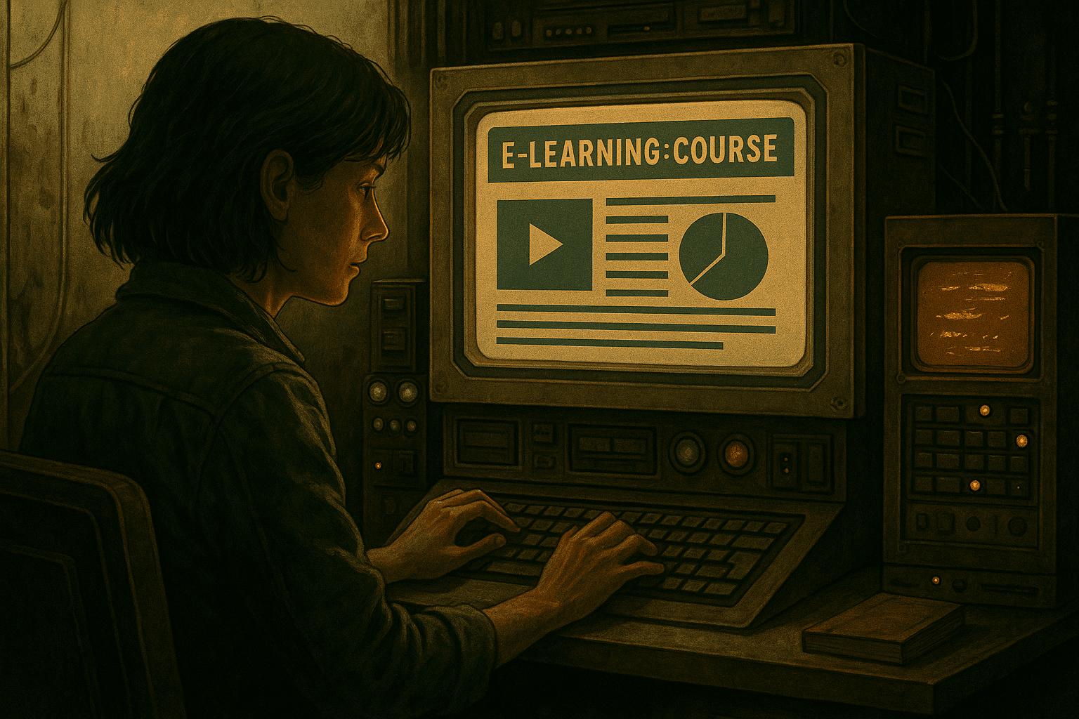 Kobieta projektująca angażujący kurs online